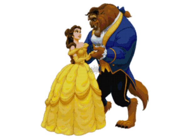Belle Beauty And The Beast Cross Stitch Pattern PDF