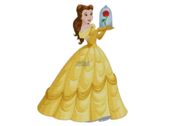 Belle Beauty And The Beast Cross Stitch Pattern PDF