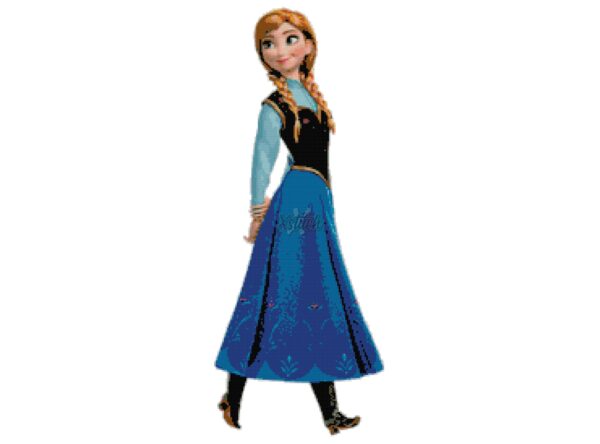 Frozen Anna Cross Stitch Pattern PDF
