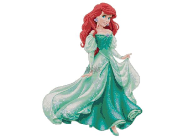 Little Mermaid Ariel Cross Stitch Pattern PDF