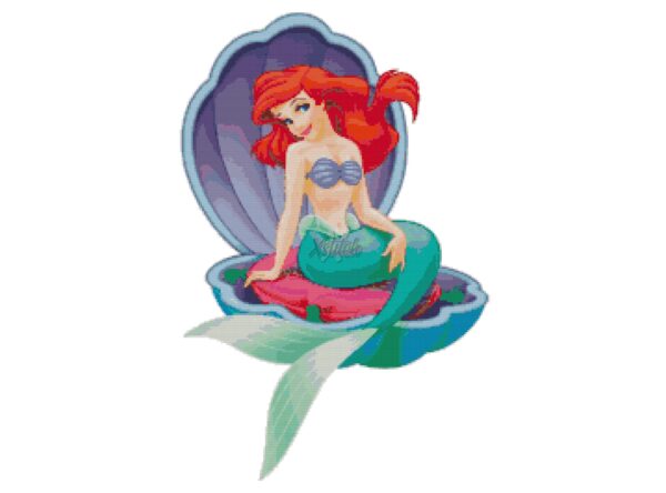 Little Mermaid Ariel Cross Stitch Pattern  PDF