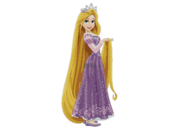 Tangled Rapunzel Cross Stitch Pattern PDF
