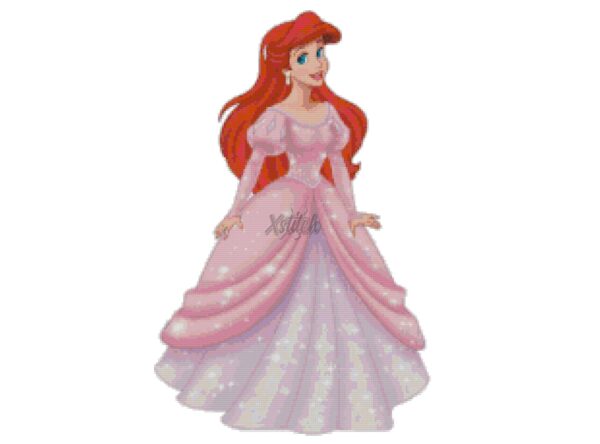 Little Mermaid Ariel Cross Stitch Pattern PDF