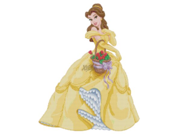 Belle Beauty And The Beast Cross Stitch Pattern PDF