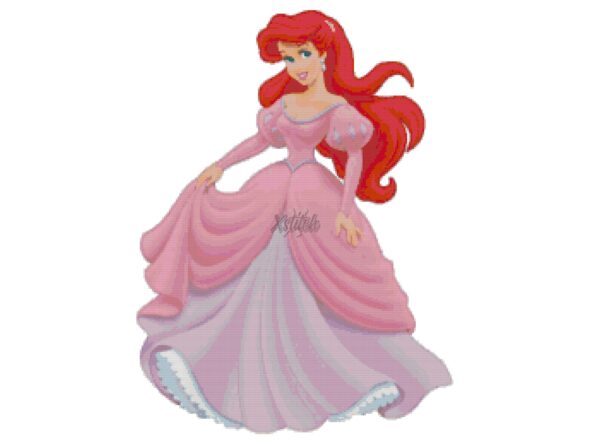 Little Mermaid Ariel Cross Stitch Pattern PDF