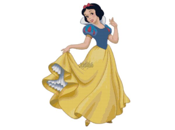 Snow White Cross Stitch Pattern PDF
