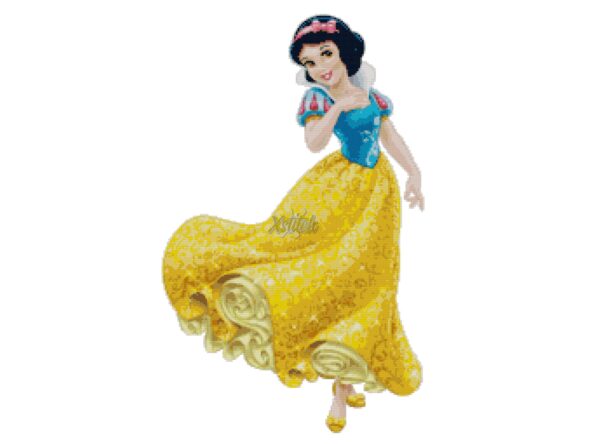 Snow White Cross Stitch Pattern PDF
