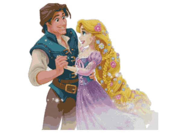 Tangled Rapunzel Cross Stitch Pattern PDF