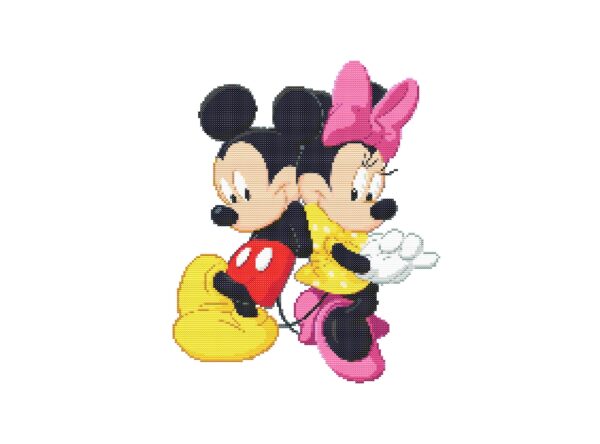 Mickey & Minnie Mouse Couple Cross Stitch Pattern PDF