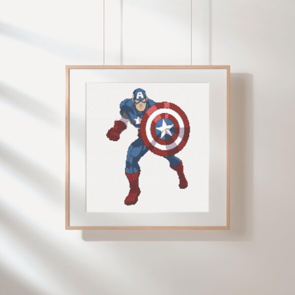 Captain America Marvel Superhero Cross Stitch PDF