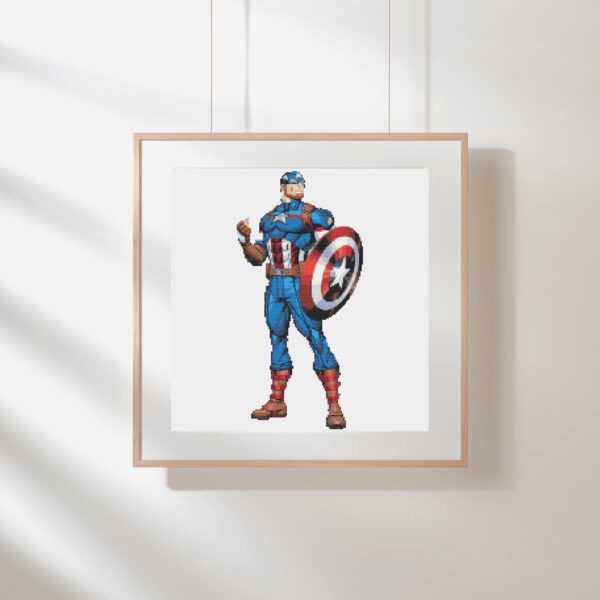 Captain America Marvel Superhero Cross Stitch PDF