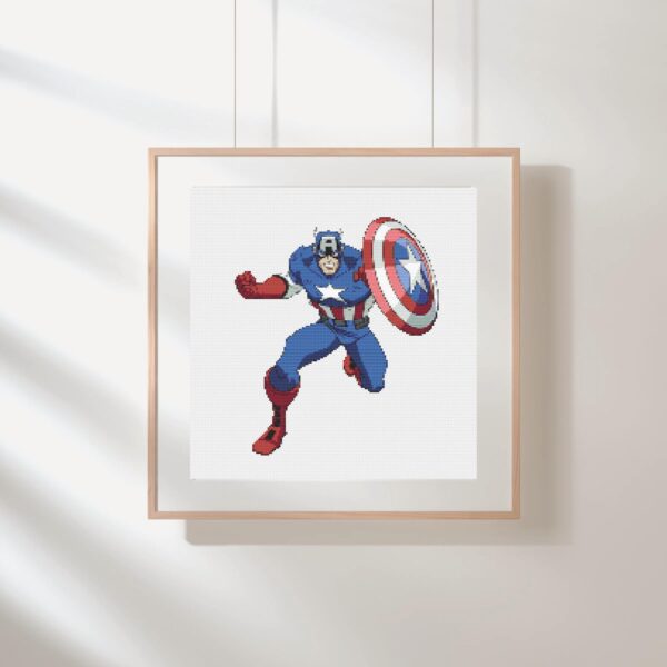 Captain America Marvel Superhero Cross Stitch PDF