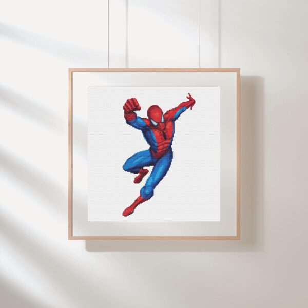 Spider-Man Cross Stitch PDF – Marvel Superhero Pattern, Instant Download, Boys Room Wall Art