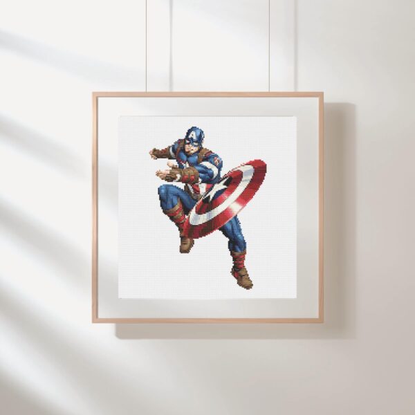 Captain America Marvel Superhero Cross Stitch PDF