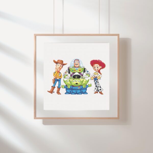 Toy Story Woody, Buzz, Jessie Cross Stitch Pattern PDF
