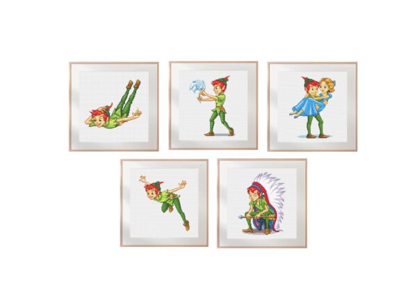 Peter Pan Cross Stitch 5 Patterns PDF