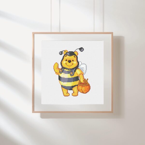 Pooh in Bee Costume Cross Stitch Pattern PDF