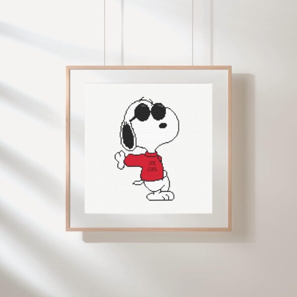 Snoopy “Joe Cool” Peanuts Cross Stitch Pattern PDF