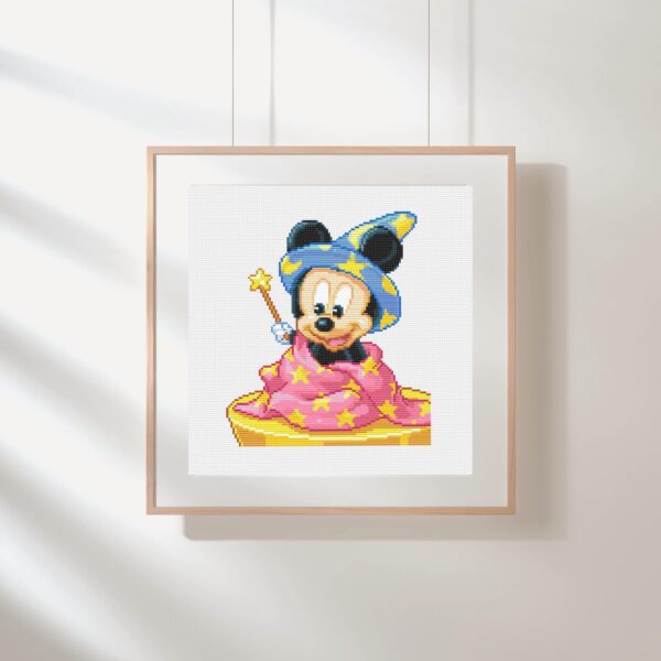 Baby Mickey Sorcerer Wizard Hat & Star Wand Cross Stitch Pattern PDF