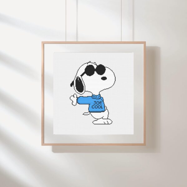 Snoopy “Joe Cool” Peanuts Cross Stitch Pattern PDF