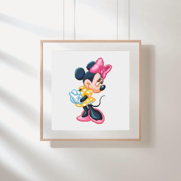 Minnie Mouse Yellow Dress & Bow Cross Stitch PDF