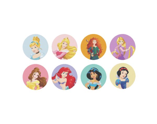 Disney Princess Cross Stitch 8 Patterns PDF