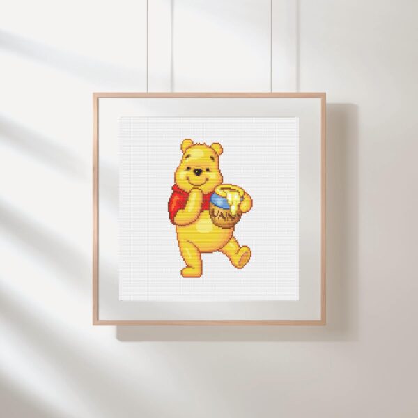Winnie the Pooh with Honey Pot Cross Stitch Pattern PDF